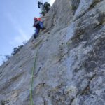 En el paso duro del último largo