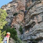 Neus iniciando la escalda