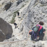 Bajando por la escalera